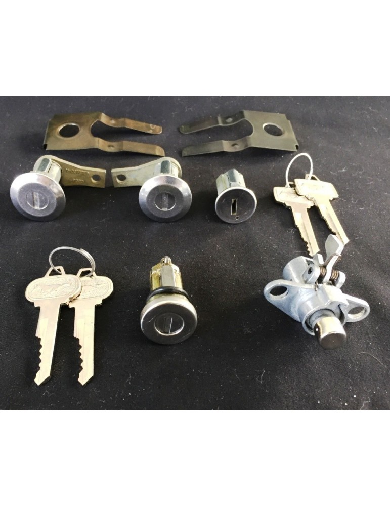 1964 65 Mustang Ignition, Door and Trunk (Boot) Lock Set With Pony Keys